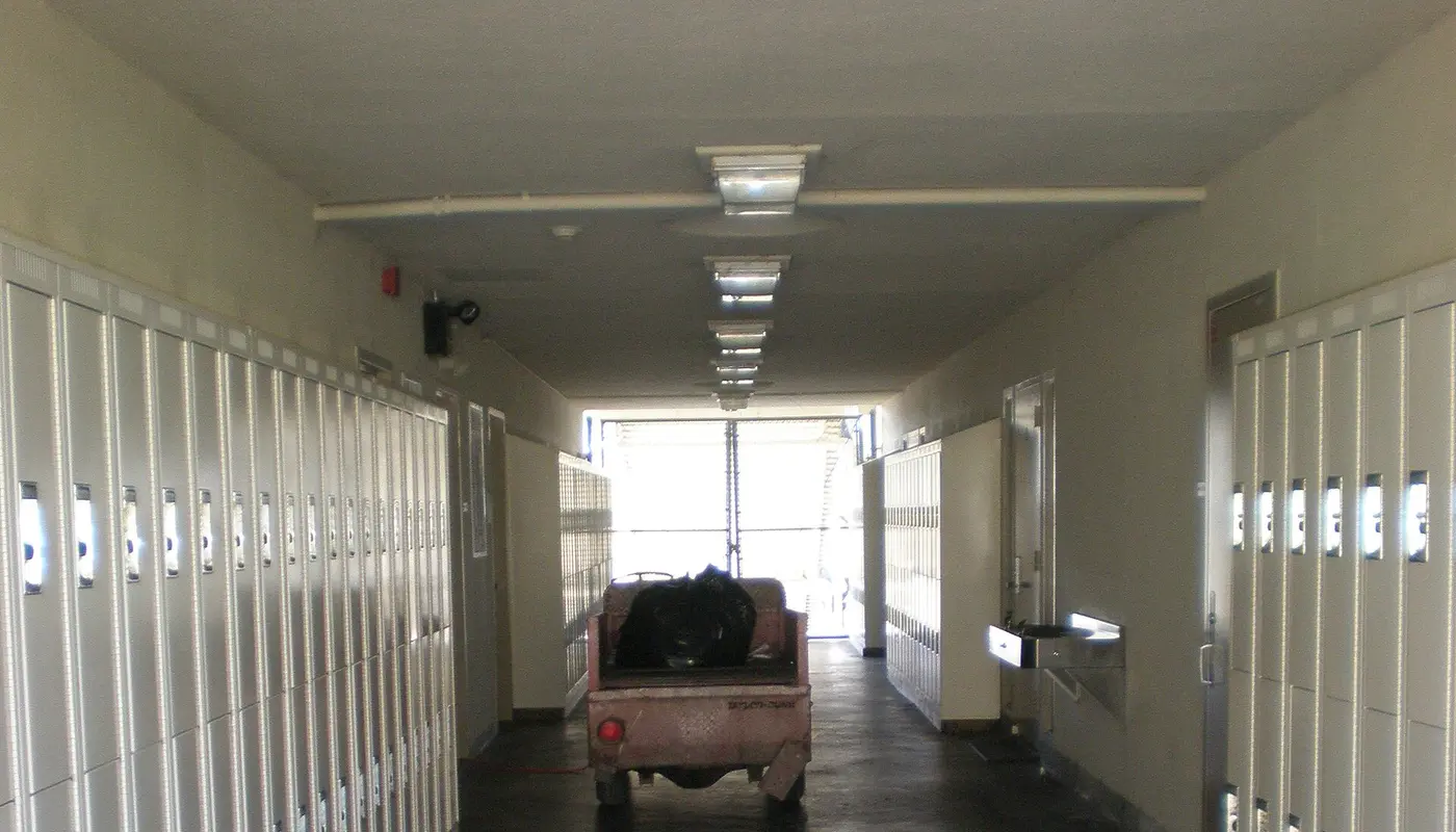 ECHS SSF hallway with lockers
