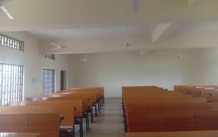 Rows of Desks in Lecture Theatre